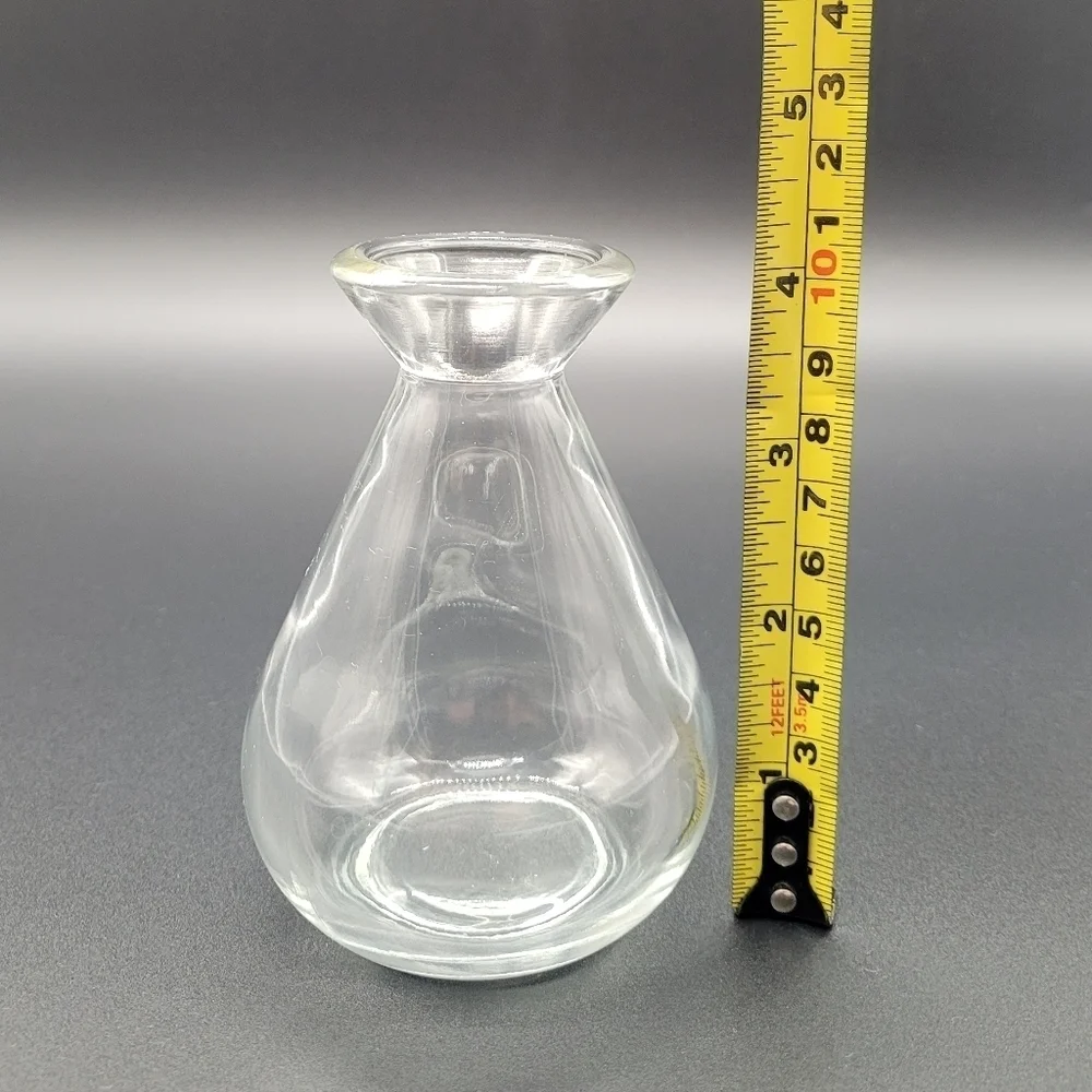 Clear Glass Tear Drop Shaped Flower Bud Vase​​​